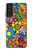 S3281 Motif coloré Hippie Fleurs Etui Coque Housse pour Samsung Galaxy S21 FE 5G