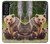 S3558 Famille d'ours Etui Coque Housse pour Samsung Galaxy S21 FE 5G