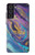 S3676 Pierre de marbre abstraite colorée Etui Coque Housse pour Samsung Galaxy S21 FE 5G