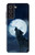 S3693 Pleine lune du loup blanc sinistre Etui Coque Housse pour Samsung Galaxy S21 FE 5G