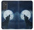S3693 Pleine lune du loup blanc sinistre Etui Coque Housse pour Samsung Galaxy Quantum 2