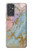 S3717 Imprimé graphique en marbre bleu pastel or rose Etui Coque Housse pour Samsung Galaxy Quantum 2