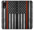 S3472 sapeur pompier Rouge mince ligne Drapeau Etui Coque Housse pour Samsung Galaxy Xcover 5