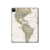 S0604 Carte du monde Etui Coque Housse pour iPad Pro 12.9 (2022,2021,2020,2018, 3rd, 4th, 5th, 6th)