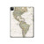 S0604 Carte du monde Etui Coque Housse pour iPad Pro 12.9 (2022, 2021, 2020, 2018), iPad Air 13 (2025, 2024)