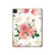 S1859 Motif Rose Etui Coque Housse pour iPad Pro 12.9 (2022, 2021, 2020, 2018), iPad Air 13 (2025, 2024)