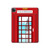 S2059 Angleterre britannique Cabine téléphonique Minimaliste Etui Coque Housse pour iPad Pro 12.9 (2022,2021,2020,2018, 3rd, 4th, 5th, 6th)
