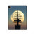 S2897 Pirate Ship Lune Nuit Etui Coque Housse pour iPad Pro 12.9 (2022, 2021, 2020, 2018), iPad Air 13 (2025, 2024)