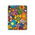 S3281 Motif coloré Hippie Fleurs Etui Coque Housse pour iPad Pro 12.9 (2022,2021,2020,2018, 3rd, 4th, 5th, 6th)