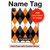 S3421 Noir Orange Blanc Argyle Plaid Etui Coque Housse pour iPad Pro 12.9 (2022, 2021, 2020, 2018), iPad Air 13 (2025, 2024)