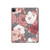 S3716 Motif floral rose Etui Coque Housse pour iPad Pro 12.9 (2022, 2021, 2020, 2018), iPad Air 13 (2025, 2024)