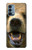 S0840 Grizzly Bear visage Etui Coque Housse pour OnePlus Nord N200 5G