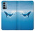 S0843 Baleine bleue Etui Coque Housse pour OnePlus Nord N200 5G