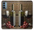 S1316 Raisins Bouteille et un verre de vin rouge Etui Coque Housse pour OnePlus Nord N200 5G