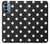 S2299 Noir Pois Etui Coque Housse pour OnePlus Nord N200 5G