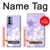 S2361 Fleurs blanches Violet Etui Coque Housse pour OnePlus Nord N200 5G