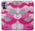 S2525 Rose Camo camouflage Etui Coque Housse pour OnePlus Nord N200 5G