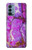 S2907 Violet Turquoise Pierre Etui Coque Housse pour OnePlus Nord N200 5G