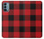 S2931 Rouge Buffle motif de vérification Etui Coque Housse pour OnePlus Nord N200 5G