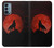 S2955 Loup Hurlant Rouge Lune Etui Coque Housse pour OnePlus Nord N200 5G