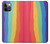 S3799 Arc-en-ciel aquarelle vertical mignon Etui Coque Housse pour iPhone 12, iPhone 12 Pro
