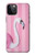 S3805 Flamant Rose Pastel Etui Coque Housse pour iPhone 12, iPhone 12 Pro