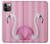 S3805 Flamant Rose Pastel Etui Coque Housse pour iPhone 12, iPhone 12 Pro