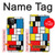 S3814 Composition de dessin au trait Piet Mondrian Etui Coque Housse pour iPhone 12 Pro Max