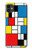 S3814 Composition de dessin au trait Piet Mondrian Etui Coque Housse pour iPhone 11