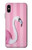 S3805 Flamant Rose Pastel Etui Coque Housse pour iPhone X, iPhone XS