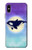S3807 Killer Whale Orca Lune Pastel Fantaisie Etui Coque Housse pour iPhone X, iPhone XS