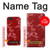 S3817 Motif de fleurs de cerisier floral rouge Etui Coque Housse pour iPhone 5 5S SE