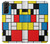 S3814 Composition de dessin au trait Piet Mondrian Etui Coque Housse pour Samsung Galaxy S21 Plus 5G, Galaxy S21+ 5G