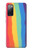 S3799 Arc-en-ciel aquarelle vertical mignon Etui Coque Housse pour Samsung Galaxy S20 FE