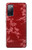 S3817 Motif de fleurs de cerisier floral rouge Etui Coque Housse pour Samsung Galaxy S20 FE