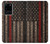 S3804 Graphique de drapeau de ligne rouge en métal de pompier Etui Coque Housse pour Samsung Galaxy S20 Ultra