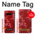 S3817 Motif de fleurs de cerisier floral rouge Etui Coque Housse pour Samsung Galaxy S10