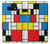 S3814 Composition de dessin au trait Piet Mondrian Etui Coque Housse pour Samsung Galaxy S10e