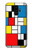 S3814 Composition de dessin au trait Piet Mondrian Etui Coque Housse pour Samsung Galaxy S9 Plus