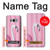 S3805 Flamant Rose Pastel Etui Coque Housse pour Samsung Galaxy S8