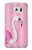 S3805 Flamant Rose Pastel Etui Coque Housse pour Samsung Galaxy S7 Edge