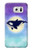 S3807 Killer Whale Orca Lune Pastel Fantaisie Etui Coque Housse pour Samsung Galaxy S7 Edge