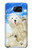 S3794 Ours polaire arctique amoureux de la peinture de phoque Etui Coque Housse pour Samsung Galaxy S6 Edge Plus