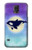 S3807 Killer Whale Orca Lune Pastel Fantaisie Etui Coque Housse pour Samsung Galaxy S5