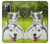 S3795 Peinture Husky Sibérien Ludique Chaton Grincheux Etui Coque Housse pour Samsung Galaxy Note 20