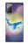 S3802 Rêve Baleine Pastel Fantaisie Etui Coque Housse pour Samsung Galaxy Note 20