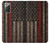 S3804 Graphique de drapeau de ligne rouge en métal de pompier Etui Coque Housse pour Samsung Galaxy Note 20