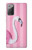 S3805 Flamant Rose Pastel Etui Coque Housse pour Samsung Galaxy Note 20