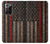 S3804 Graphique de drapeau de ligne rouge en métal de pompier Etui Coque Housse pour Samsung Galaxy Note 20 Ultra, Ultra 5G