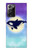 S3807 Killer Whale Orca Lune Pastel Fantaisie Etui Coque Housse pour Samsung Galaxy Note 20 Ultra, Ultra 5G